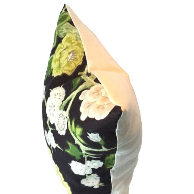 Schumacher Bermuda Blossoms Designer Pillow Cover in Jet – Evia Mae ...