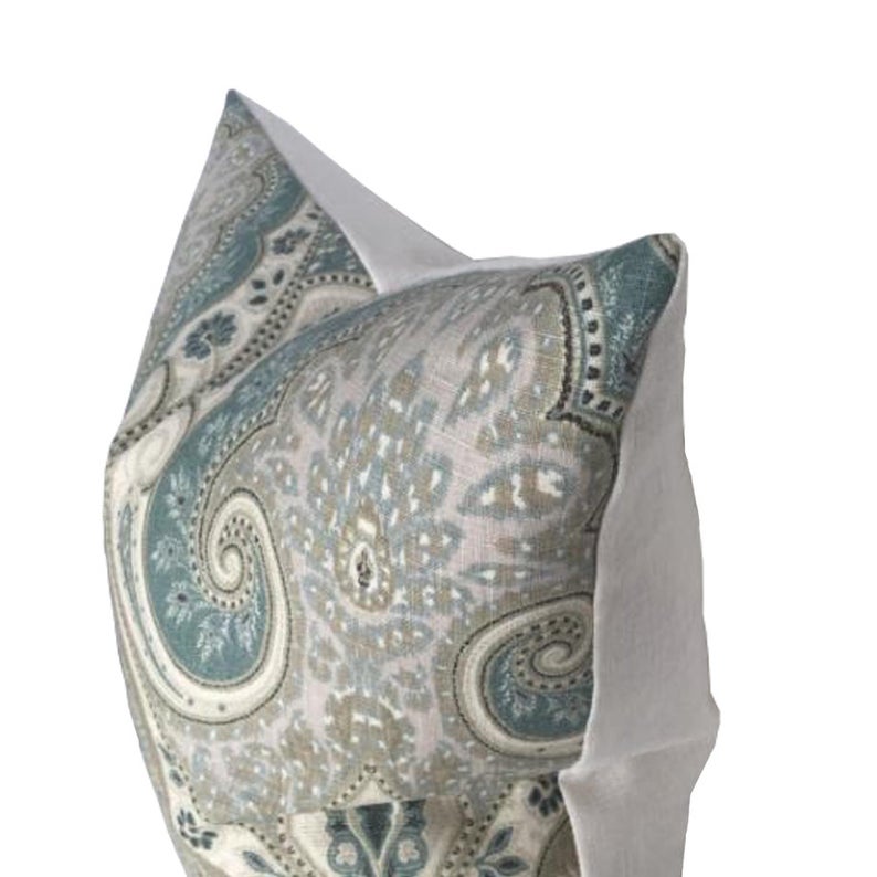Latika Designer Pillow Cover in Colorway Seafoam – Evia Mae & Alex ...