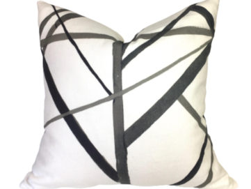 kelly wearstler Channels ebony pillow on a white background