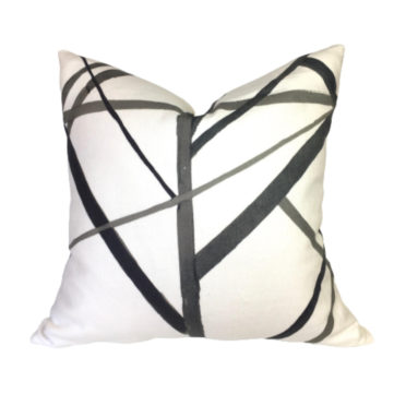 kelly wearstler Channels ebony pillow on a white background