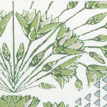 thibaut Cairo green white fabric sample
