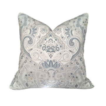 Echocyprus Paisley Pillow Cover in Vapor Blue