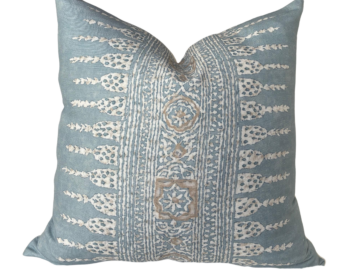 Thibaut Javanese Stripe Spa Blue Pillow Cover