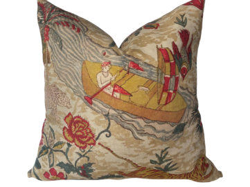 Thibaut Tiger Reserve Designer Pillow Cover in Wheat