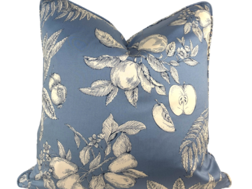 Piccadilly Harvest Blue Toile Pillow